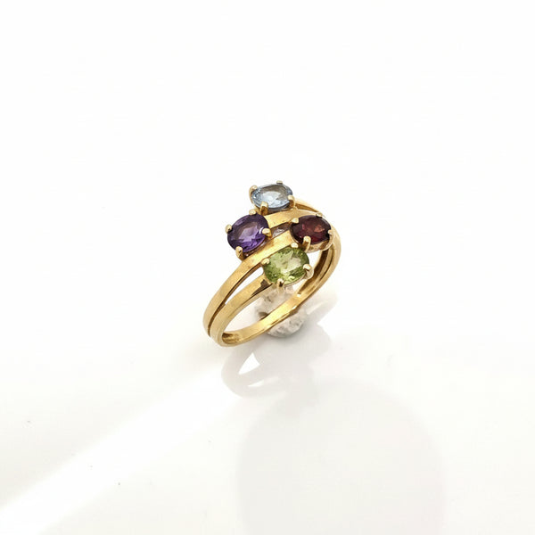 Bagues Bouquet en Or Jaune 18 K - Taille 54 - 2.63 G