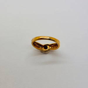 Bague en or jaune 18 carats avec rubis et diamants - T 50.5
