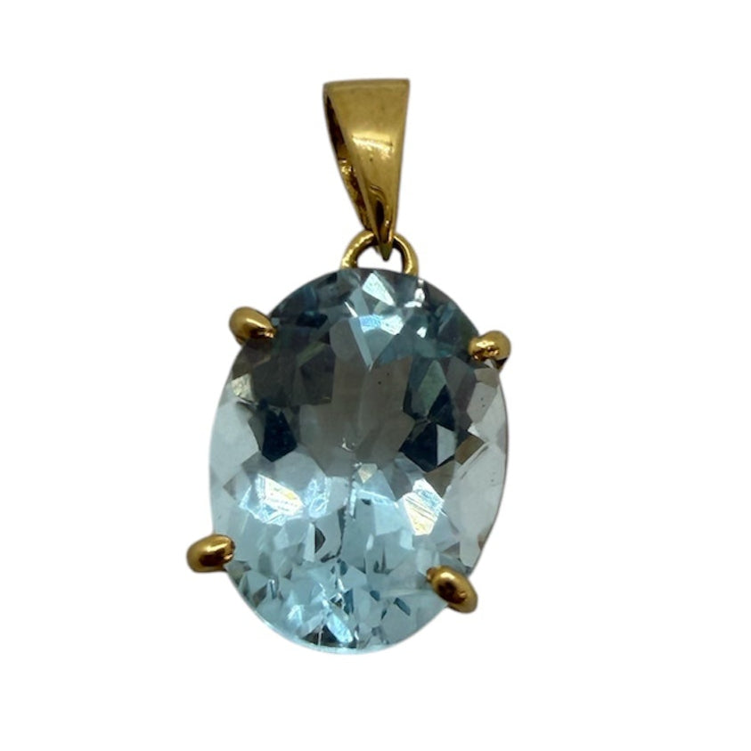 Pendentif Solitaire en Or Jaune 18K 1.01 Grs