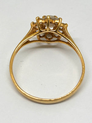 Bague Marguerite Or Jaune 18 Carats et Oxydes