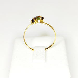Bague en or jaune 18 carats – Oxyde de zirconium – T 53