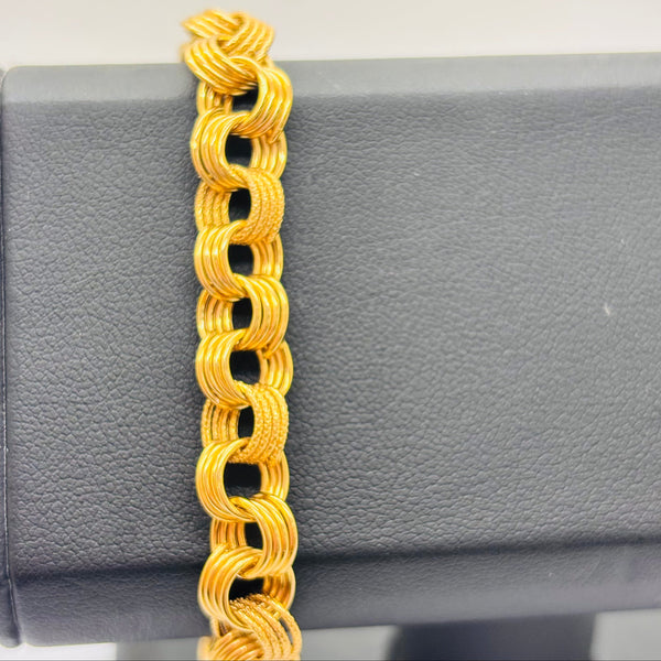 Bracelet gourmette en Or Jaune 18K - 8.17 Grs