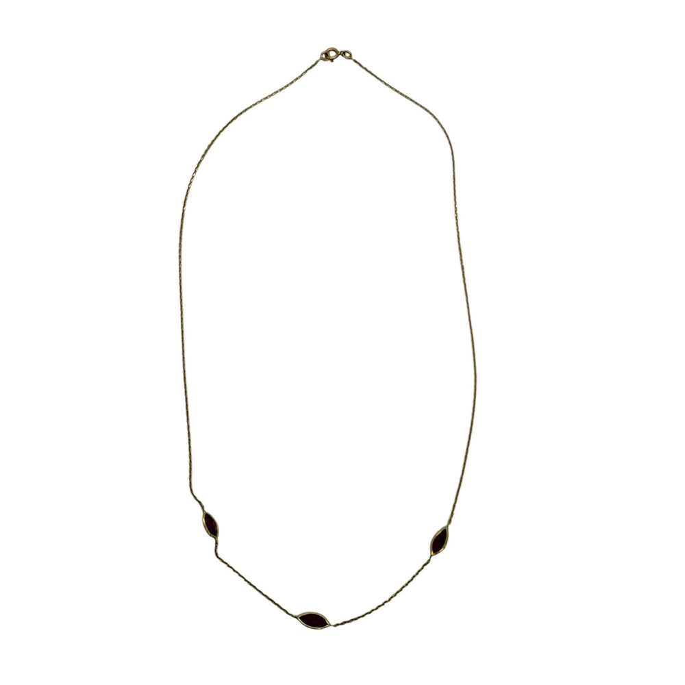 Collier Princesse Or Jaune 18K avec Rubis