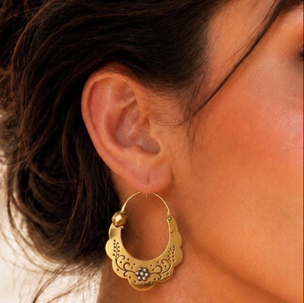Boucles d'oreilles en Or Jaune 18K - 3.4 Grs
