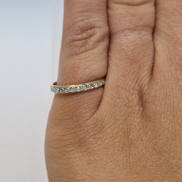 Bague Tour Complet Or Jaune 18K avec Diamants 2.07 Grs - Taille 51
