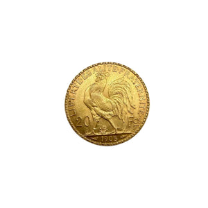 Pièce 20 Francs en Or jaune 20k - 6.45 G