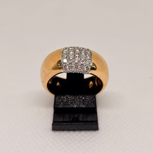 Bague en Or jaune et diamants 0.76 carat T.54