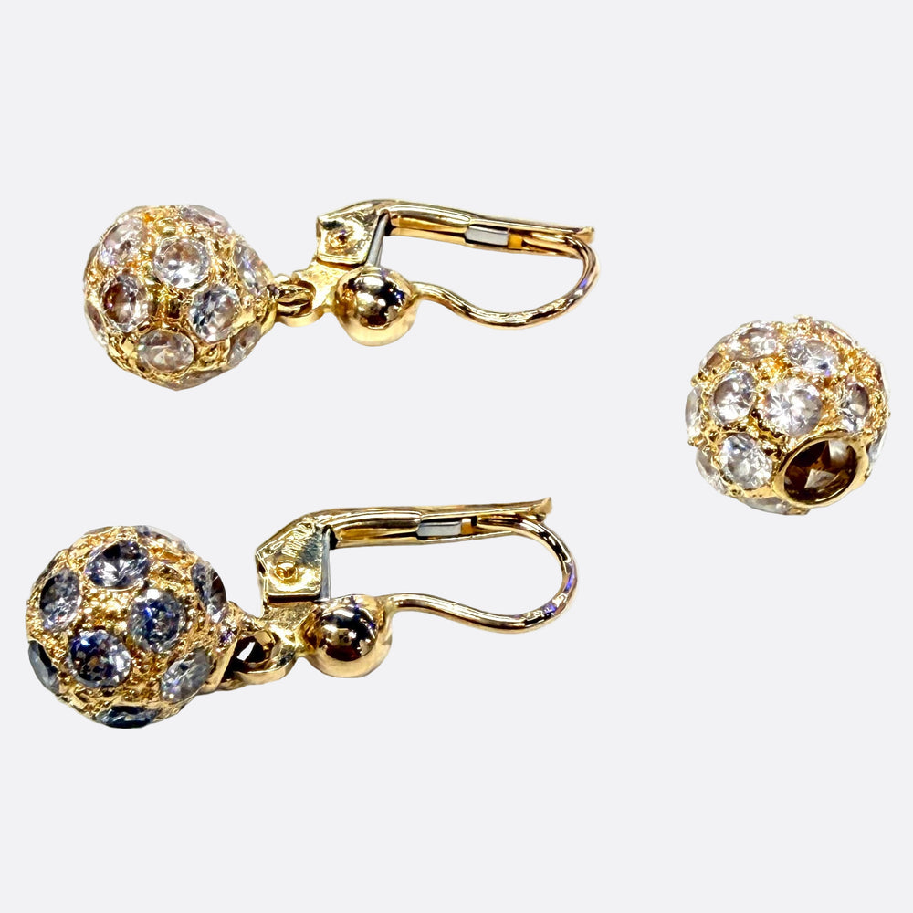 Parure Boucles d'oreilles Dormeuses en Or Jaune 18K - 5.92 G