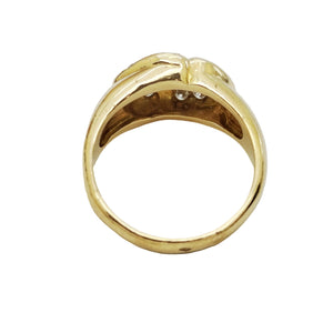 Bague Or Jaune 18 Carats Diamants Empierrée