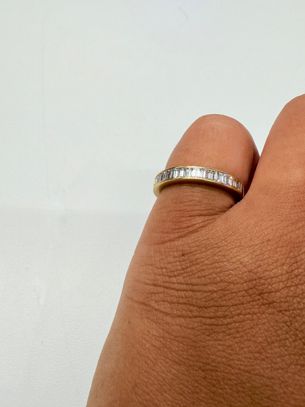 Bague en Or Jaune et Diamants Baguette 0.50 Carats