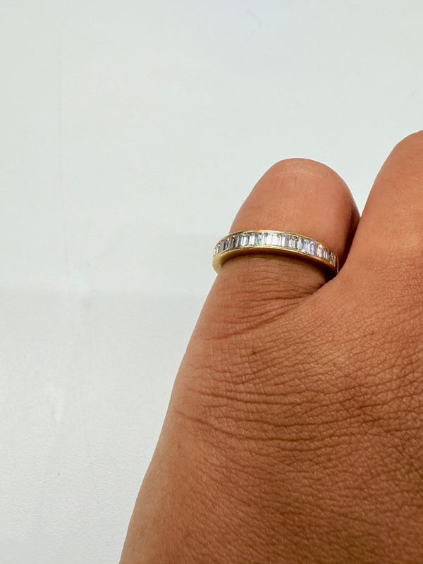 Bague en Or Jaune et Diamants Baguette 0.50 Carats