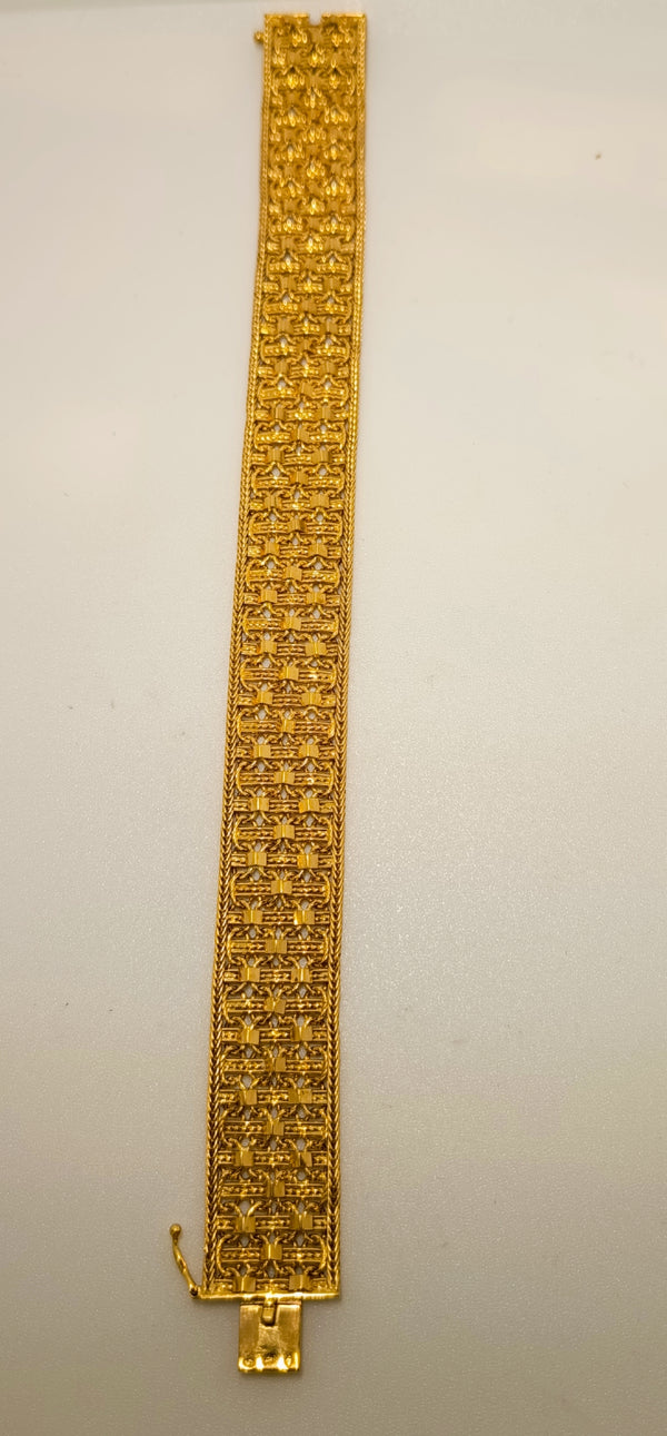 Bracelet Manchette Or Jaune 18 Carats