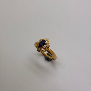 Bague Marguerite en or jaune 18K Taille-53