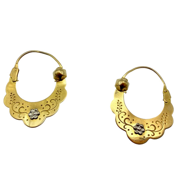 Boucles d'oreilles en Or Jaune 18K - 3.4 Grs