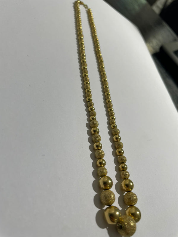 Collier Ras du Cou en Or Jaune 18K Maille marseillaise