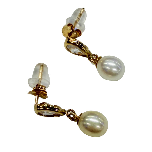 Boucles d'oreilles pendantes en or jaune 18k