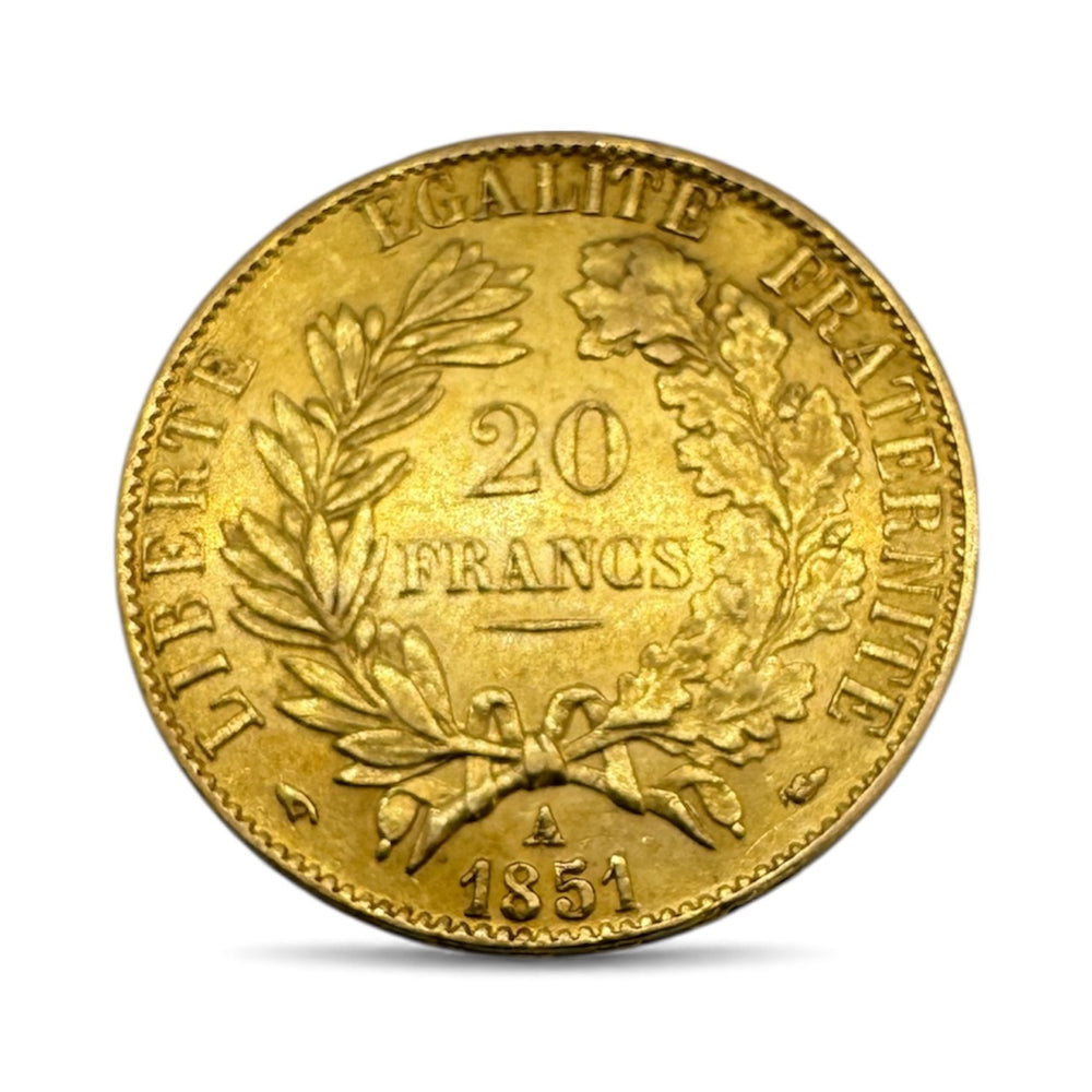 Pièce en Or jaune 20K - Francs Cérès 1851- 6.43g