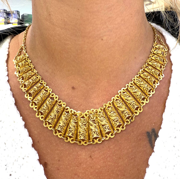 Collier Ras du Cou en Or Jaune 18k 42.78 Grs