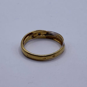 Bague Alliance en Or Jaune 18K Taille-50.5