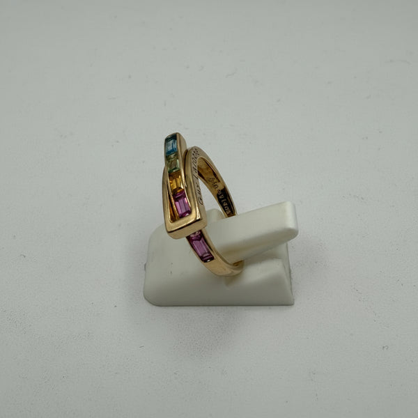 Bague en Or Jaune 750/1000 avec 6 Pierres