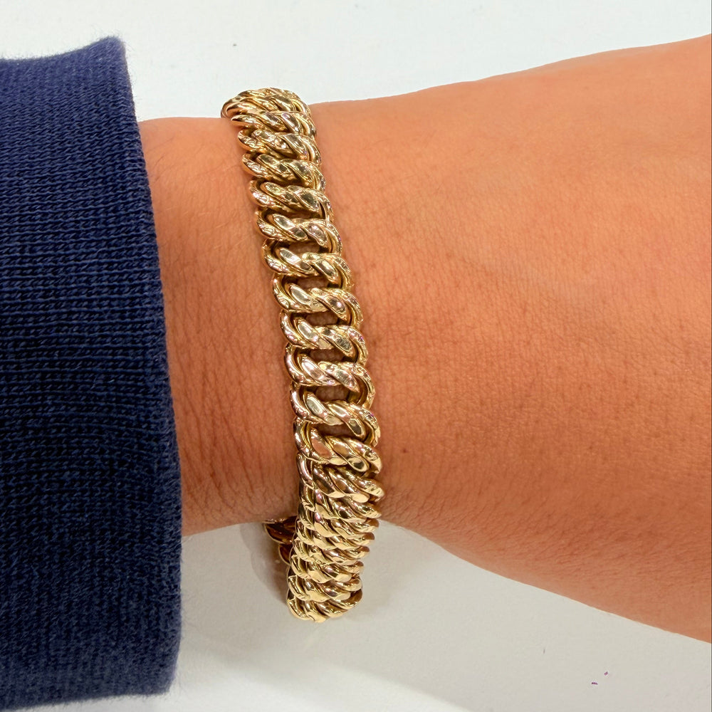 Bracelet en or jaune 750/1000 - Maille Américaine