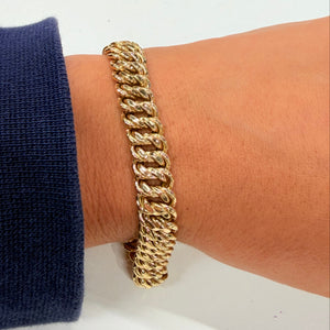 Bracelet en or jaune 750/1000 - Maille Américaine