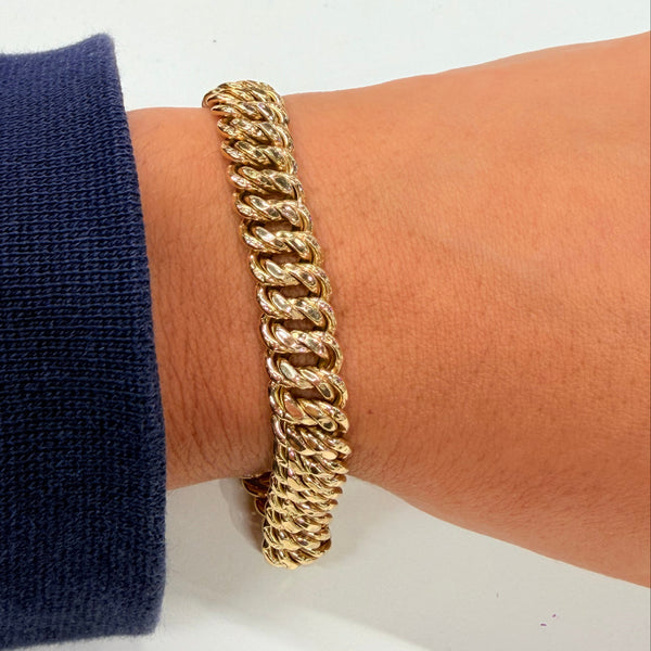 Bracelet en or jaune 750/1000 - Maille Américaine