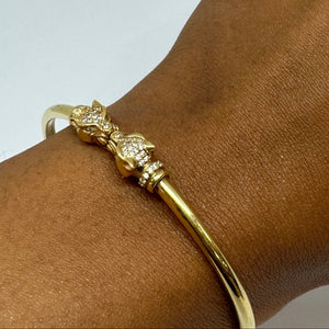 Bracelet jonc en or jaune 18K