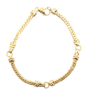 Bracelet Maillon Anglaise en Or Jaune 18K 8.27 Grs