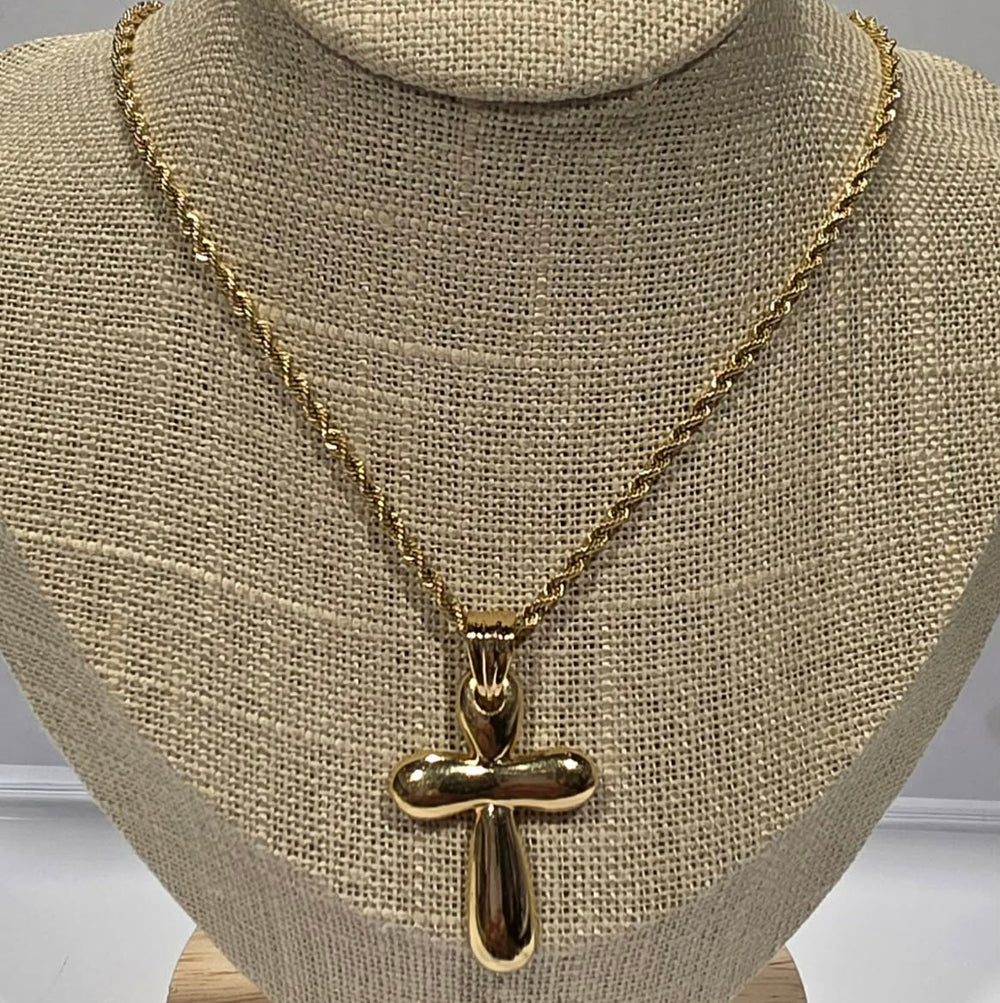 Superbe Pendentif Croix en Or Jaune 18 Carats