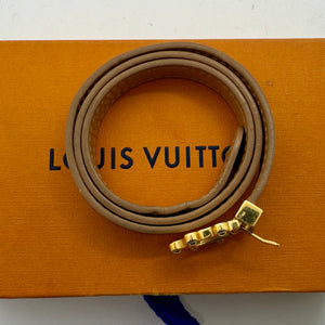 Bracelet Triple Tour Louis Vuitton Cuir Vernis Noir