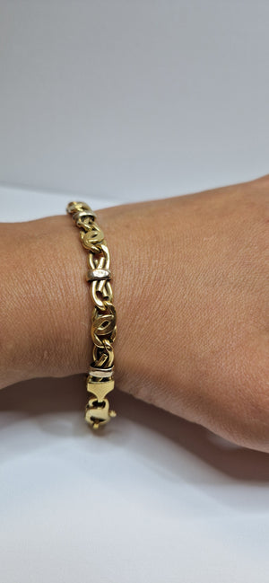 Bracelet Maillon Royale en Or Jaune 18K 11.60 Grs