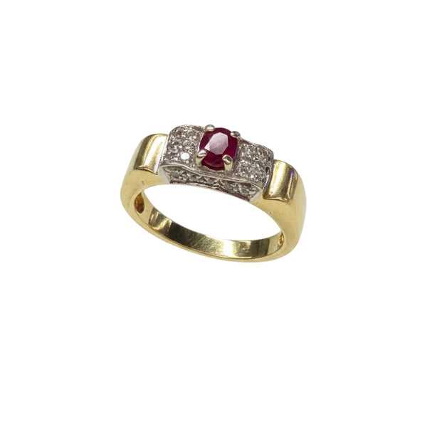 Bague en Or Jaune et Or Blanc 18k