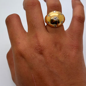 Chevalière en or 18K avec diamants Taille-53