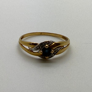 Solitaire en Or Jaune 18K Taille-53