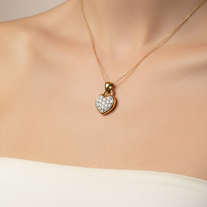 Pendentif Symbole Or Jaune 18K avec Oxyde de Zirconium
