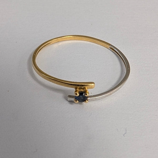 Solitaire  Or Jaune, Or Blanc 18 Carats Taille-55