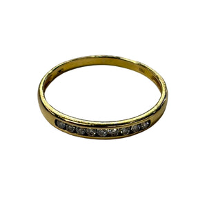 Bague Demi Tour en Or Jaune et Diamants