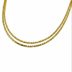 Collier Princesse en Or Jaune 18k avec Perles de Tahiti