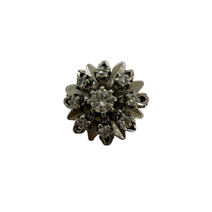 Bague en Or Blanc 18 Carats avec Diamants – T 52