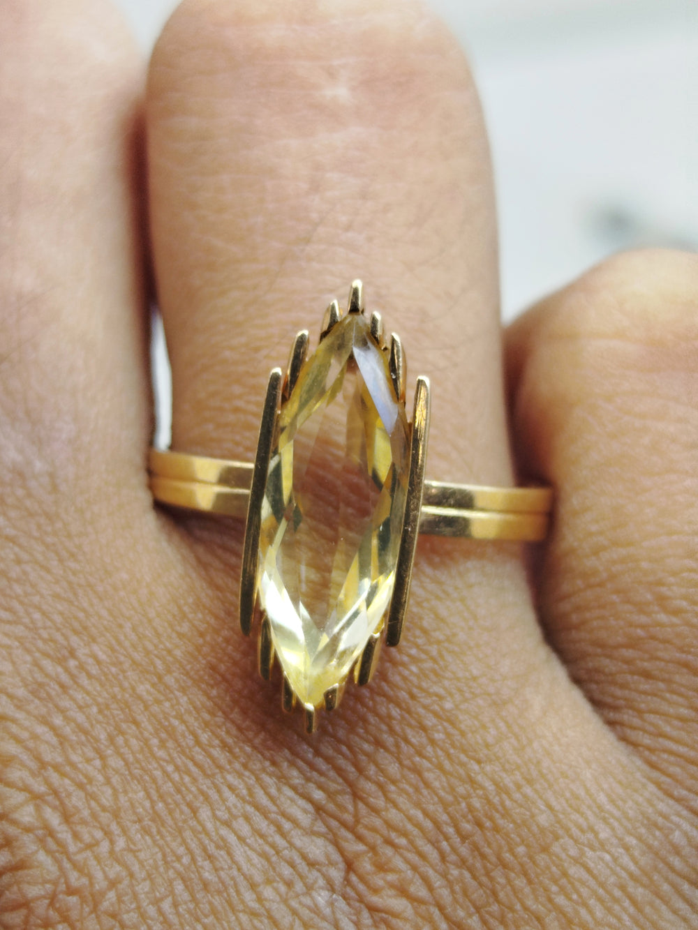 Bague en or jaune 18K - Taille 60