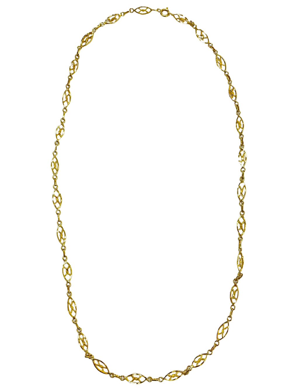 Collier Princesse en Or Jaune Maille Filigrane 18K - 7.90G