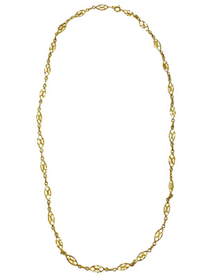 Collier Princesse en Or Jaune Maille Filigrane 18K - 7.90G
