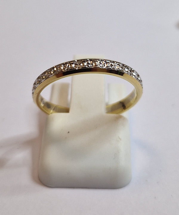 Bague Tour Complet Or Jaune 18K avec Diamants 2.07 Grs - Taille 51