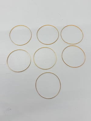 Bracelet semainier 7 joncs en or jaune 18 K