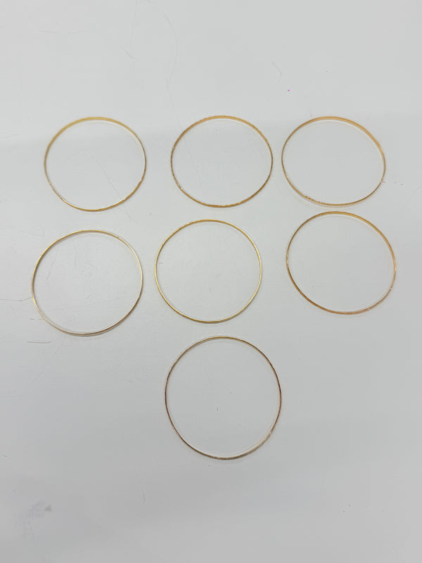 Bracelet semainier 7 joncs en or jaune 18 K