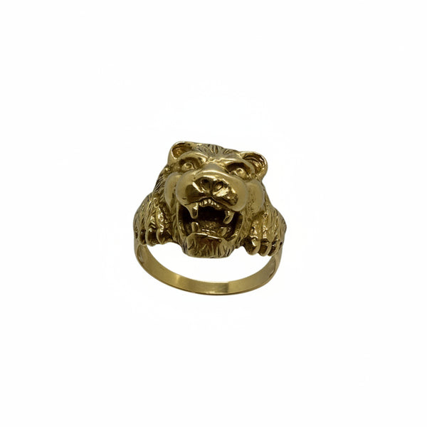 Chevalière Lion en Or jaune 18k - 12.86 G