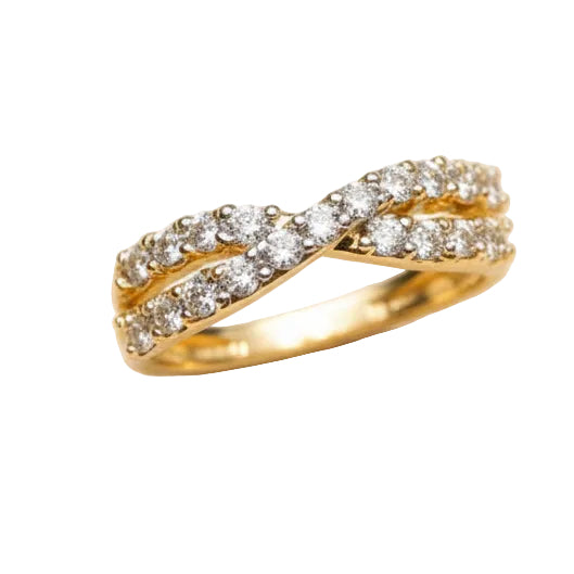 Bague en or jaune 18 K - Taille 56 - 3.12 G