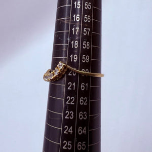 Bague en or jaune 18K  Taille-60