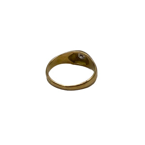 Bague en or jaune 18K avec Oxyde de Zirconium - T56